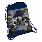 Мешок-рюкзак для обуви Belmil Motocross, с вент. сеткой и объем. карм. на молн., 35х43 см