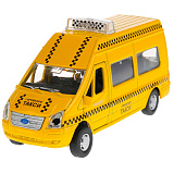 Модель машины Технопарк Ford Transit Такси, 1/32, инерционная, свет, звук