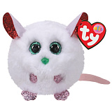 Мягкая игрушка-пуф TY Мышка Бри рождественская, 10 см