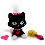 Плюшевый черный котенок Shimmer Stars, со светящимися блестками