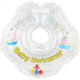 Круг Baby Swimmer Прозрачный, на шею, для купания, с погремушкой