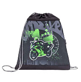 Мешок-рюкзак для обуви Belmil Street Racing Green, с вент. сеткой и объем. карм. на молн., 35х43 см