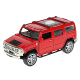 Модель машины Технопарк Hummer H2, красная, инерционная, свет, звук