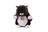 Мягкая игрушка Lapkin Толстый кот, 20 см, горький шоколад