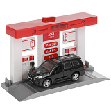 Игровой набор Технопарк Автозаправочная станция с автомобилем Lexus LX-570
