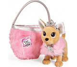 Плюшевая собачка Chi Chi Love Принцесса, с пушистой сумкой, 20 см
