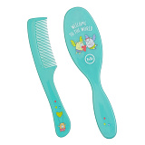 Набор щеток для волос Happy Baby Brush Comb Set, расческа и щетка, Mint