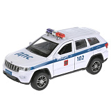 Модель машины Технопарк Jeep Grand Cherokee Trailhawk, Полиция, белая, инерционная