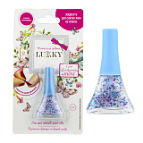 Lukky лак д.ногтей peel-off  серии "Конфетти-Микс" микс фиолетовый,белый, голубой зо звёдочками 5,5 мл, блистер