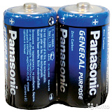 Батарейки солевые Panasonic, тип C R14, 2 шт., спайка
