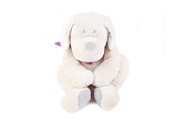 Мягкая игрушка Lapkin Собака, 60 см, белый/фиолетовый