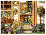 Картина по номерам Mariposa Цветочный магазин, 40*50 см