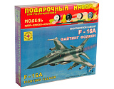 Сборная модель Моделист Многоцелевой самолет F-16A Файтинг Фолкон, 1/72, подарочный набор
