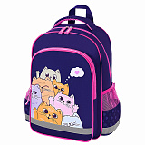 Рюкзак Пифагор School, Cat Greetings, 1 отделение, 3 кармана, 38x28х14 см