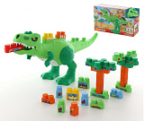 Игровой набор Полесье Динозавр и конструктор, 30 элементов, в коробке