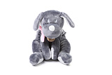 Мягкая игрушка Lapkin Собака, 30 см, серый/розовый