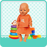 Комплект одежды для куклы Карапуз, 40-42 см, футболка и юбка