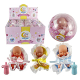 1 toy Мини-пупсик в шаре, с одеялом, 24 шт. в д/боксе