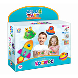 Набор 1toy Aqua Art Космос, 6 форм, 3 краски с блёст., 2 краски
