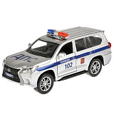 Модель машины Технопарк Lexus LX-570, Полиция, инерционная, свет, звук