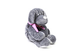 Мягкая игрушка Lapkin Собака, 45 см, серый/фиолетовый