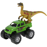 Модель машины Технопарк УАЗ Patriot пикап с динозавром
