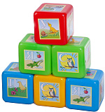 Кубики Юг-Пласт XL Азбука, 6 кубиков