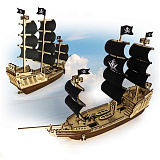 Cборная модель AltairToys Парусный корабль Черная Жемчужина, в коробке