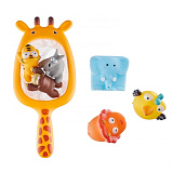 Игрушки для ванной Roxy-Kids Safari, с сачком, 6+1 шт.