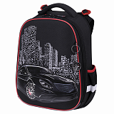 Ранец Brauberg Premium, City car, 2 отделения, с брелком, LED лампочки, 38х29х16 см, 17L