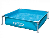 Каркасный бассейн Intex мини, голубой, 122х122х30 см