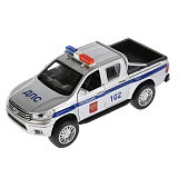 Модель машины Технопарк Toyota Hilux, Полиция, инерционная, свет, звук