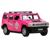 Модель машины Технопарк Hummer H2 Спорт, розовая, инерционная