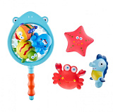 Игрушки для ванной Roxy-Kids Sea Animals, с сачком, 6+1 шт.