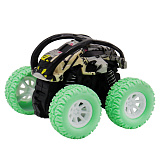 Машинка фрикционная Funky Toys Перевёртыш, 4х4, с принтом и зелеными колесами