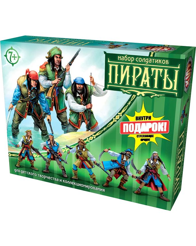 Набор солдатиков Технолог Битвы Fantasy Пираты и стреляющее орудие - фото