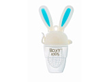 Ниблер для прикорма Roxy-Kids Bunny Twist, с поворотным механизмом добавления прикорма, голубой