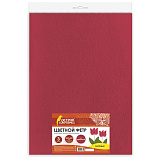 Цветной фетр для творчества Остров сокровищ, 400х600 мм, 3 листа, толщина 4 мм, плотный, красный