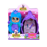Bush baby world, плюш, 20 см, шевелит хохолком, вращает глазками, со спальным коконом, заколкой и шармом  павлин Паола , размер кор. 20*23*9 см