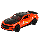 Модель машины Технопарк Спорткар, оранжевая, инерционная, свет, звук