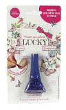 Лак 1Toy Lucky, серия Конфетти, цвет 13К, синий с блестками