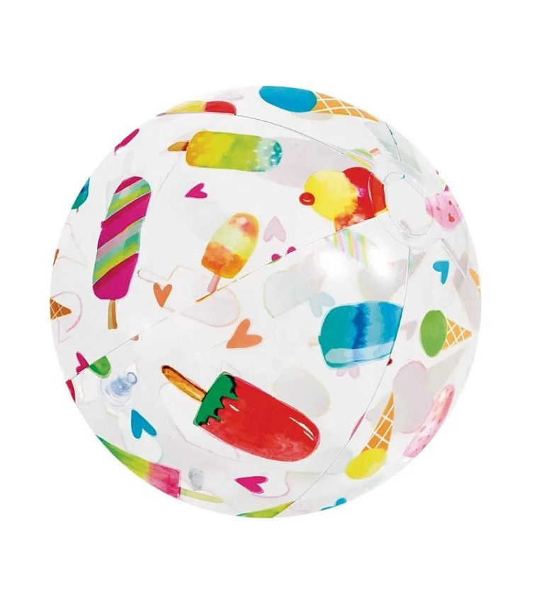 Надувной мяч Intex Lively Print Balls, Мороженое, 51 см. - фото
