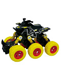 Квадроцикл Funky Toys Die-cast, инерционный механизм, рессоры, 6*6, желтый