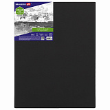 Холст на подрамнике черный Brauberg Art Classic, 50х60 см, 380 г/м, хлопок, мелкое зерно