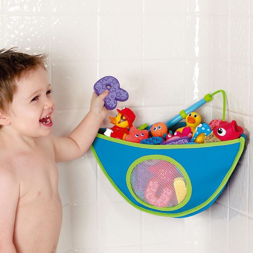 Органайзер Munchkin для игрушек в ванной, голубой - фото N2