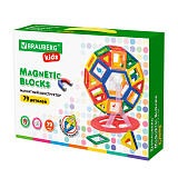 Магнитный конструктор Brauberg Kids Mega Magnetic Blocks-79, с колесной базой и каруселью