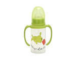 Бутылочка Happy Baby с ручками с силик. соской, 125 мл, зеленый