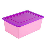 Ящик универсальный Забияка, с крышкой, 30 л, сиренево-розовый