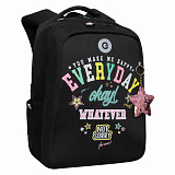 Рюкзак Grizzly Happy, школьный, анатомическая спинка, 2 отделения, для девочек, 17L, 39х26х17 см