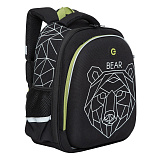 Ранец Grizzly Bear, анатомическая спинка, c бейджем, для мальчиков, 12L, 36х28х20 см